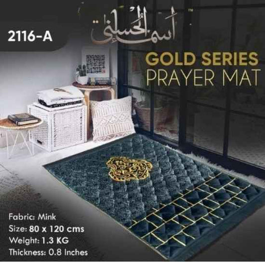 Luxurious Mink Prayer Mat – Gold Series, Soft & Elegant Design